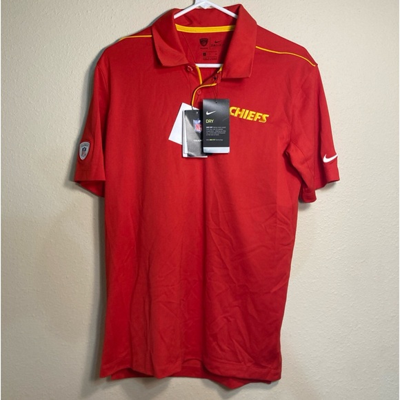 Chiefs Nike Dri Fit Polo Red Men’s Small 2019 Team Apparel NWT - Picture 1 of 7